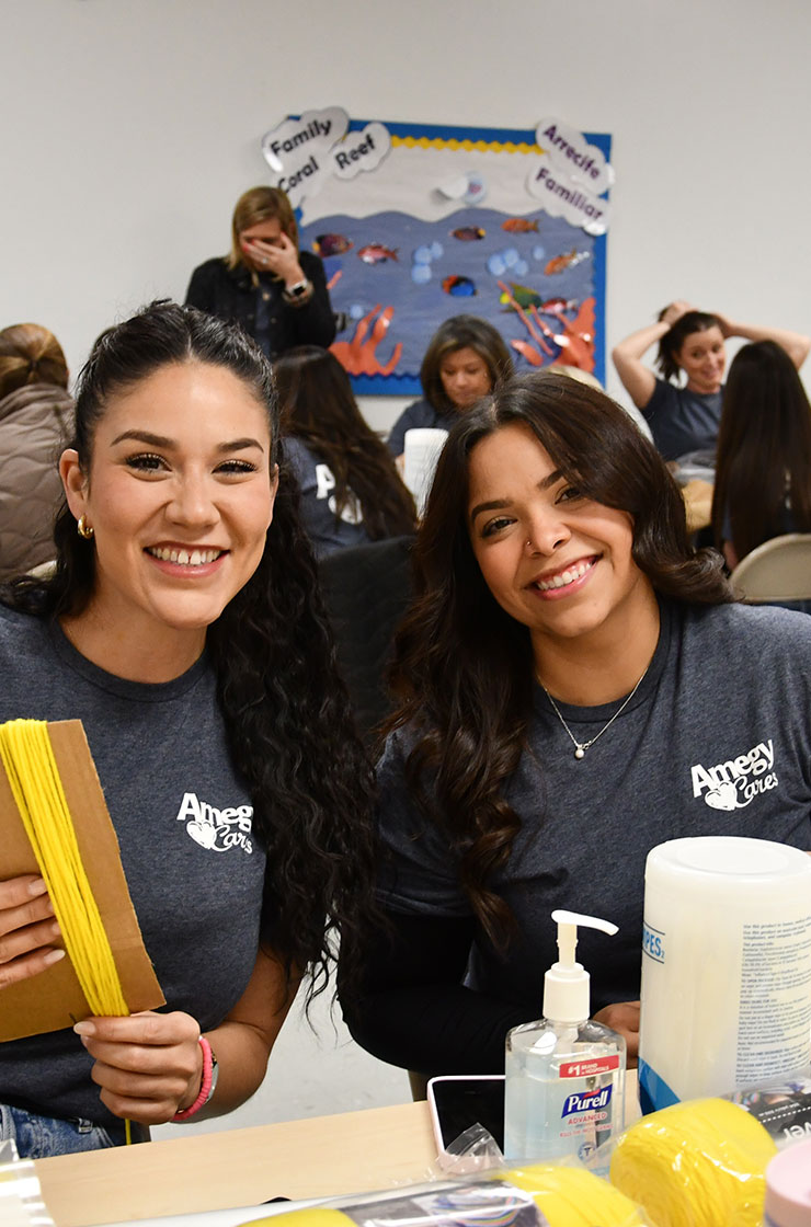 women smiling
